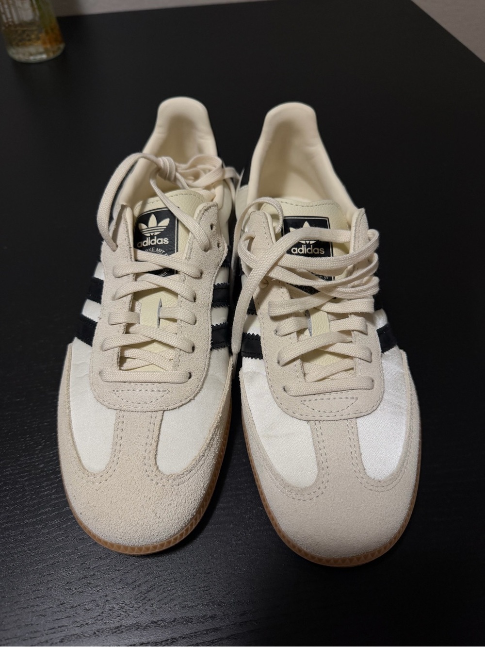 adidas Women Samba OG Cream with Black Stripes Sneakers